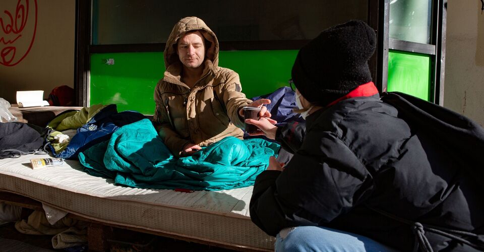 Hilfe für obdachlose Menschen