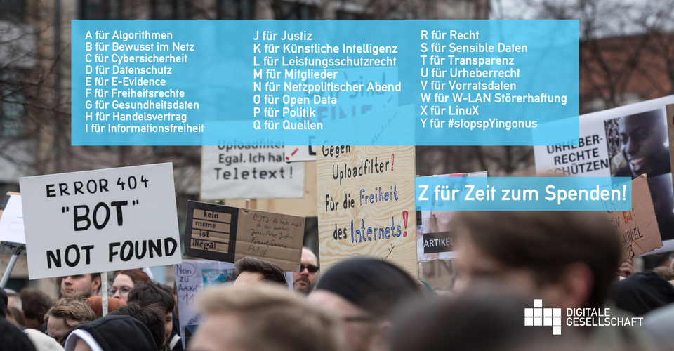 Donate for human rights- and consumer-friendly internet policy.