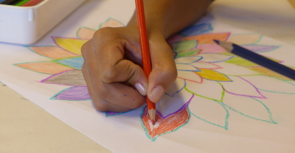 Art workshop for refugee children