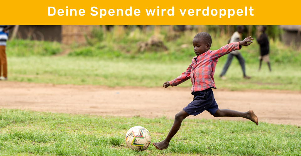 Sport fördert Frieden. Bis zur WM zählt Deine Spende doppelt.