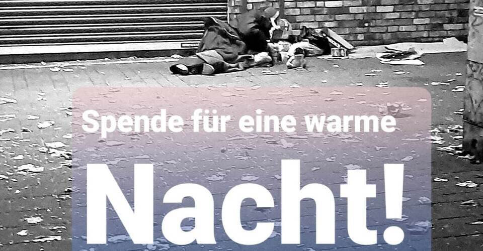Donate for a warm night! Bergedorfer Engel e.V Obdachlosenhilfe.