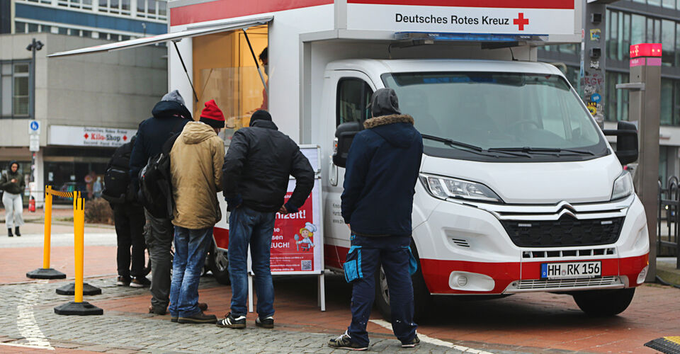 Food Truck for Homeless People in Operation in Hamburg