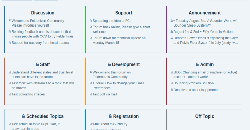 Feldenkrais Community Forum
