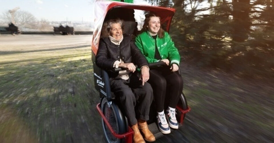 Transporter for our voluntary rickshaw service