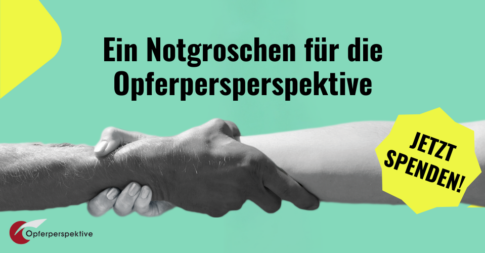 Notgroschen für die Opferperspektive Brandenburg