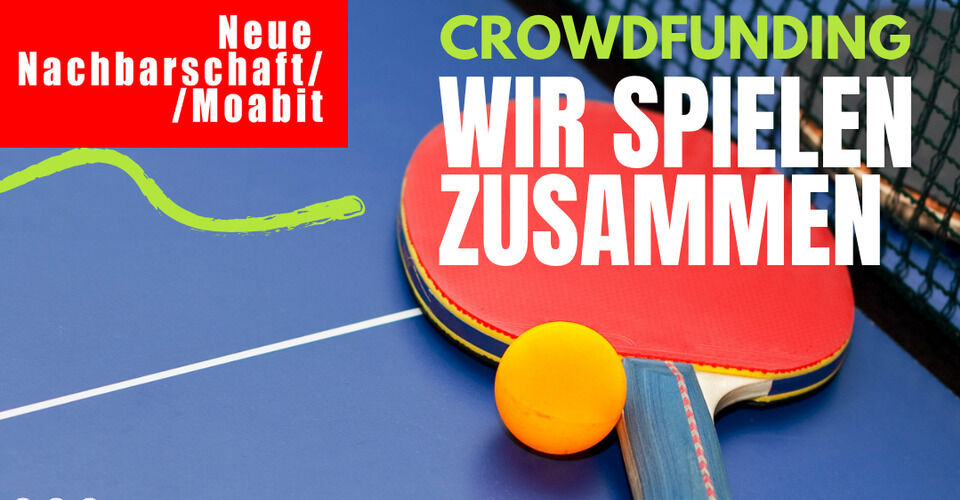 Table tennis tables for the SprachCafé of the Neue Nachbarschaft